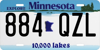 MN license plate 884QZL