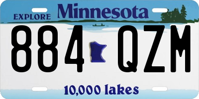 MN license plate 884QZM