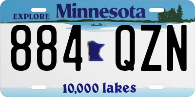 MN license plate 884QZN