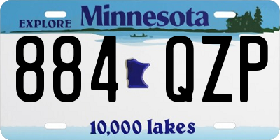 MN license plate 884QZP