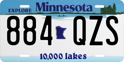 MN license plate 884QZS