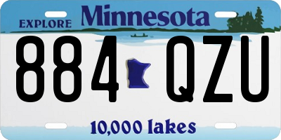 MN license plate 884QZU