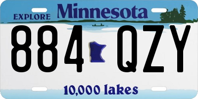 MN license plate 884QZY