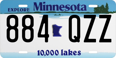MN license plate 884QZZ