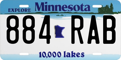 MN license plate 884RAB