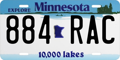 MN license plate 884RAC