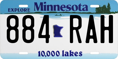 MN license plate 884RAH