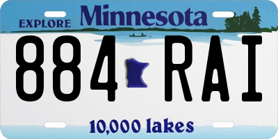 MN license plate 884RAI