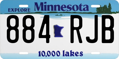 MN license plate 884RJB
