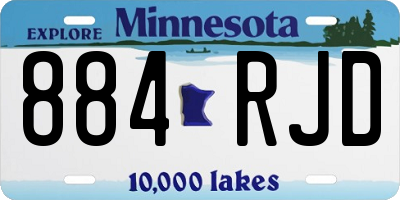 MN license plate 884RJD