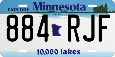 MN license plate 884RJF