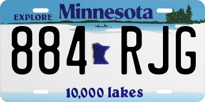 MN license plate 884RJG