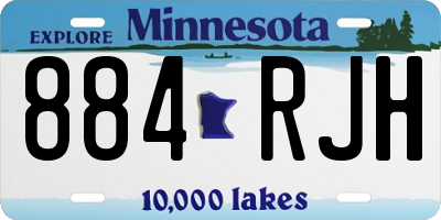MN license plate 884RJH