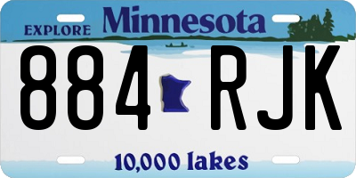 MN license plate 884RJK