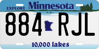 MN license plate 884RJL