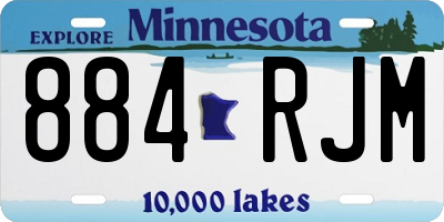MN license plate 884RJM
