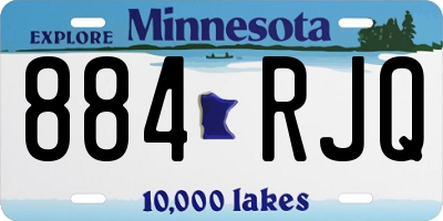 MN license plate 884RJQ