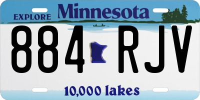 MN license plate 884RJV
