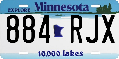MN license plate 884RJX