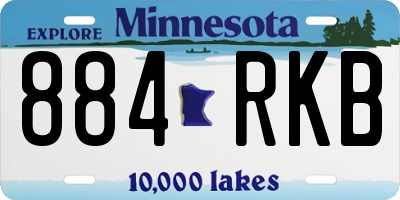 MN license plate 884RKB