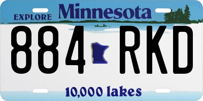 MN license plate 884RKD