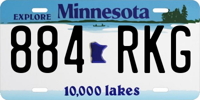 MN license plate 884RKG