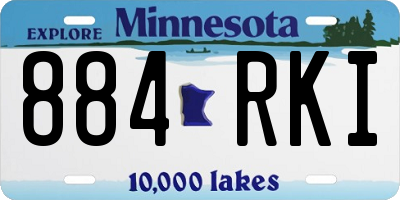 MN license plate 884RKI