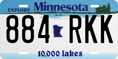 MN license plate 884RKK