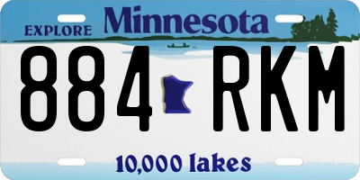 MN license plate 884RKM