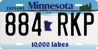 MN license plate 884RKP