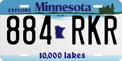 MN license plate 884RKR