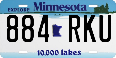 MN license plate 884RKU