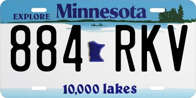 MN license plate 884RKV