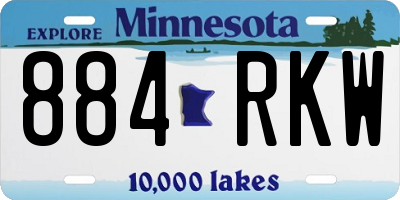 MN license plate 884RKW