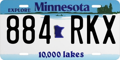 MN license plate 884RKX