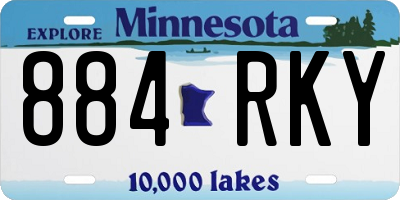 MN license plate 884RKY