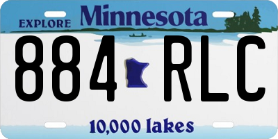 MN license plate 884RLC