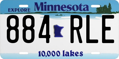 MN license plate 884RLE