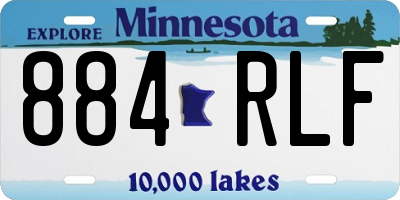 MN license plate 884RLF