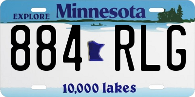 MN license plate 884RLG