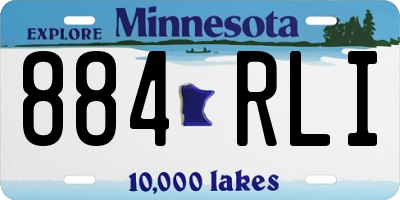 MN license plate 884RLI