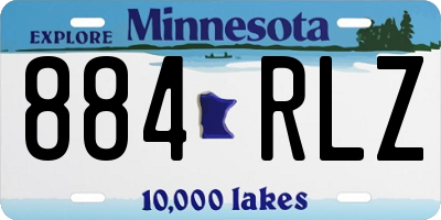 MN license plate 884RLZ