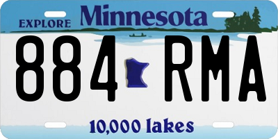 MN license plate 884RMA