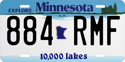 MN license plate 884RMF