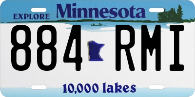 MN license plate 884RMI