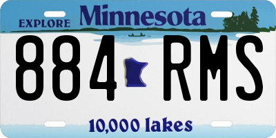 MN license plate 884RMS