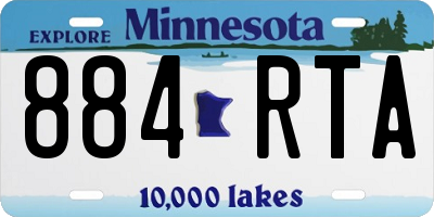 MN license plate 884RTA