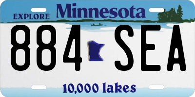 MN license plate 884SEA