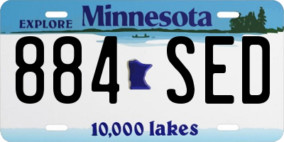 MN license plate 884SED