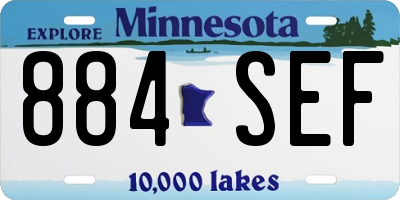 MN license plate 884SEF